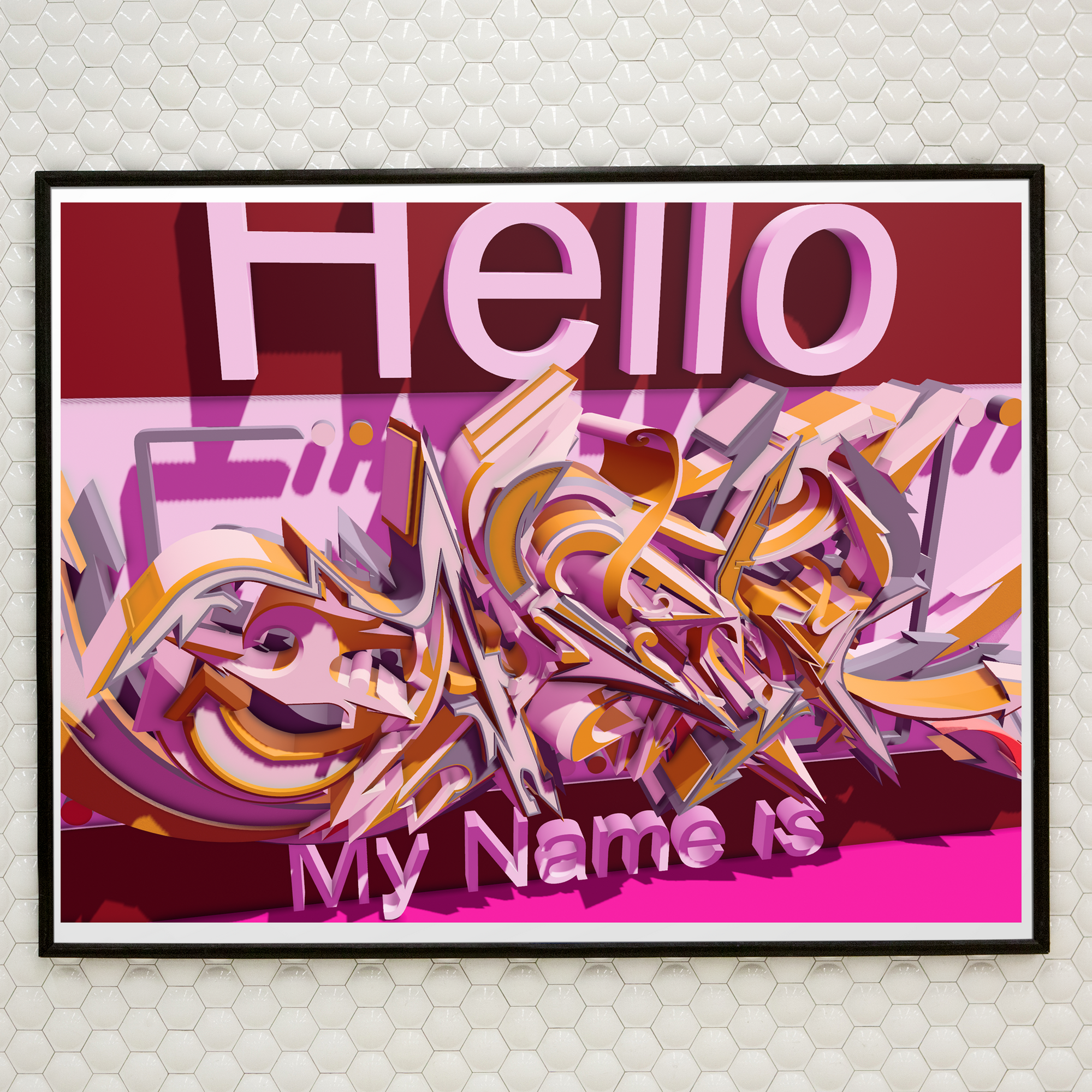 Hello My Name is Graffiti Art - Poster