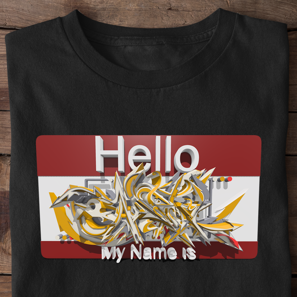 Hello My Name is Card Design - Premium Shirt
