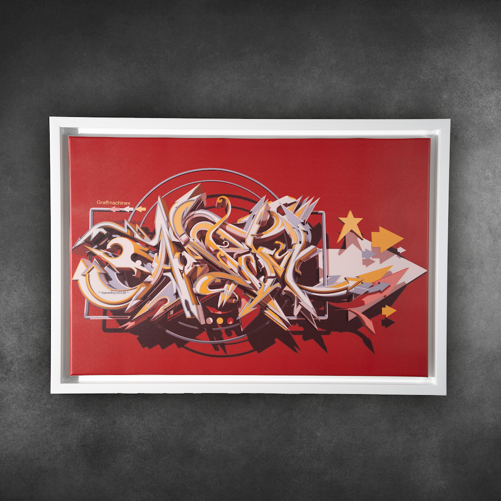 Arrow Style Red Edition Graffiti Art Premium Leinwand inkl. hochwertiger Rahmen