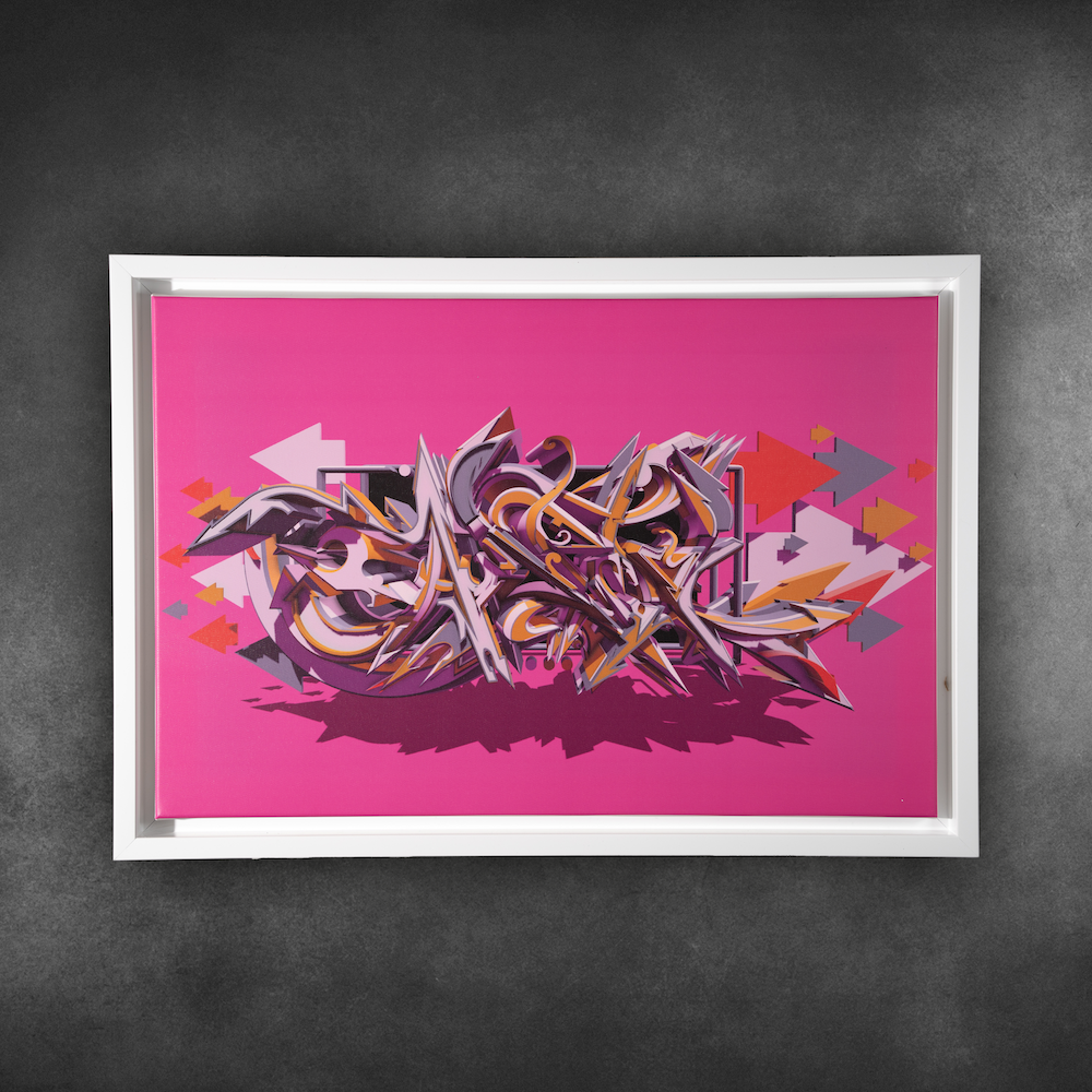 Arrow Style Pink Edition Graffiti Art Premium Leinwand inkl. hochwertiger Rahmen