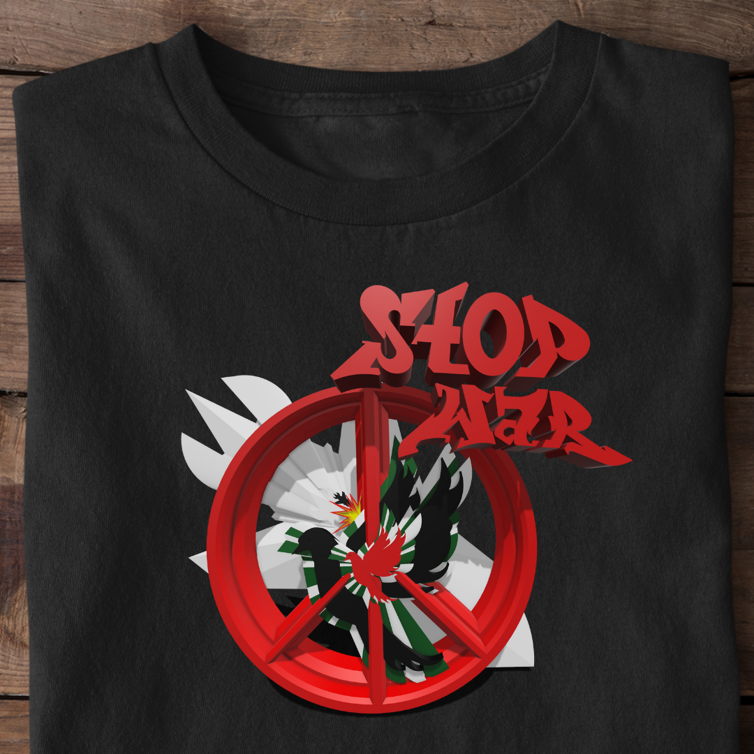 Stop War Piece Graffiti Art - Premium Shirt