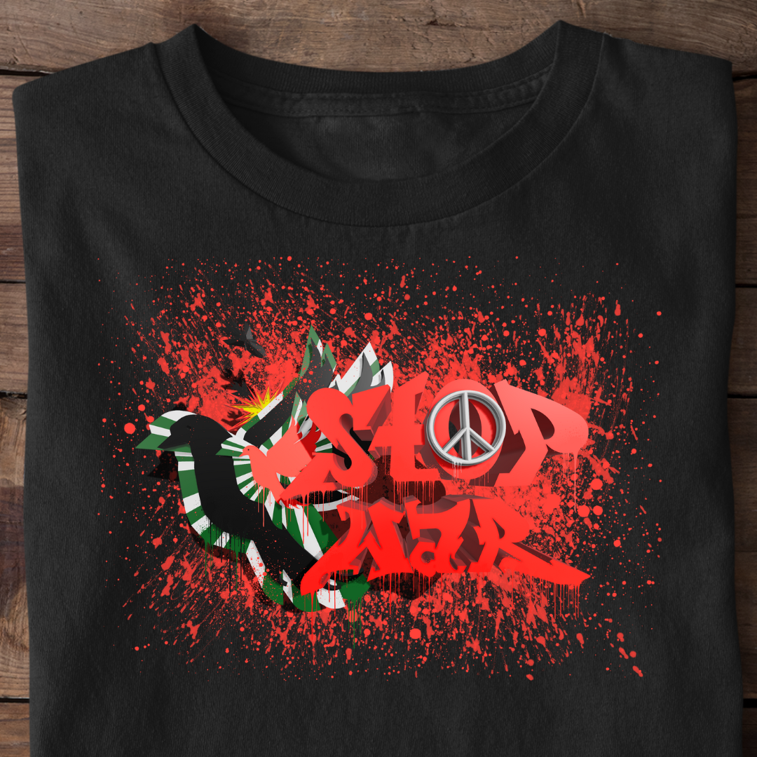 Stop War Freedom Blood Graffiti Art - Premium Shirt