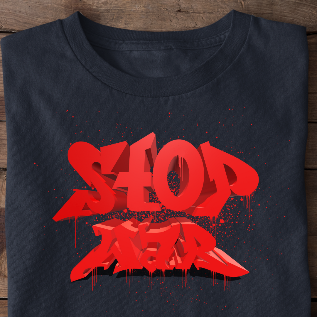 Stop War Blood Red Graffiti - Premium Shirt