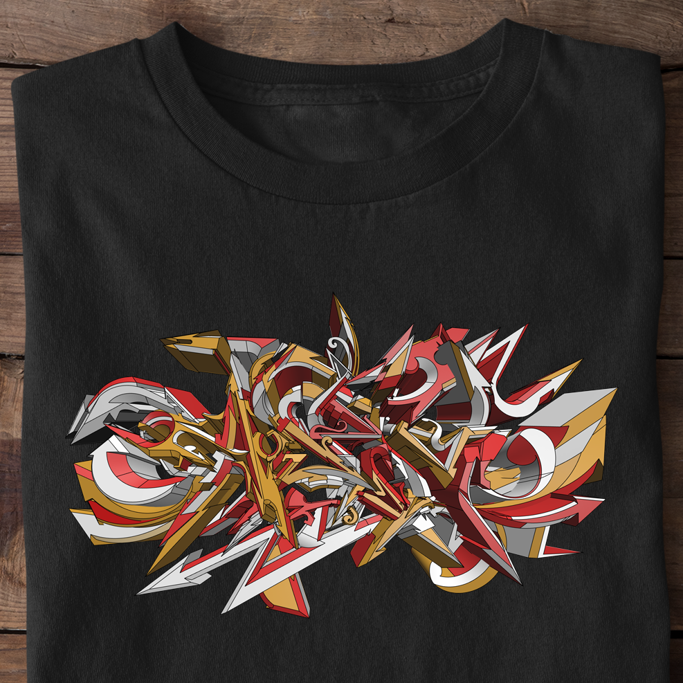 Cyber Graffiti Art - Premium Shirt