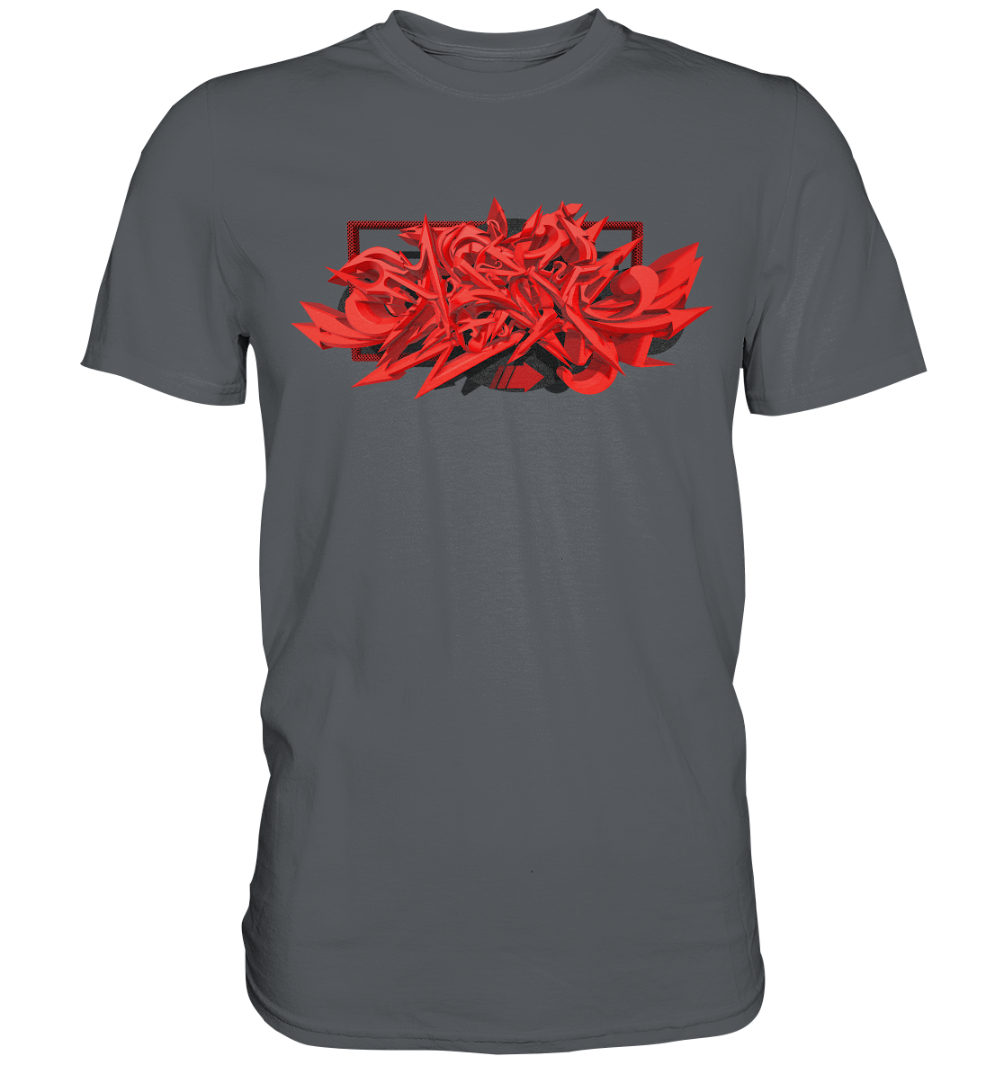 Red Frame Graffiti Style - Premium Shirt