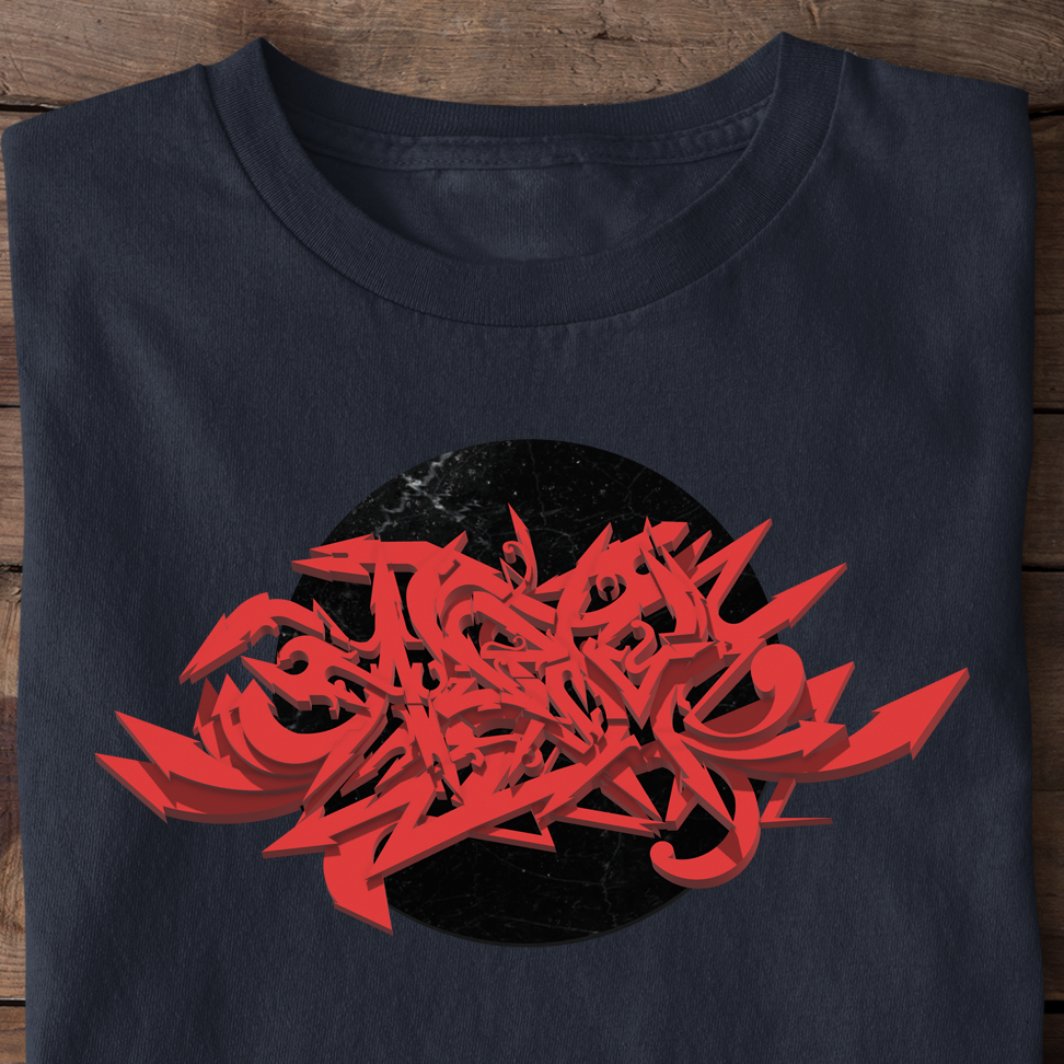 Black Moon Red Graffiti Art - Premium Shirt